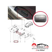 قاب پشت دستگیره درب مگان اصلی